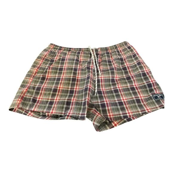 Tommy Hilfiger Multicolor Plaid Swim Trunks - Picture 1 of 5